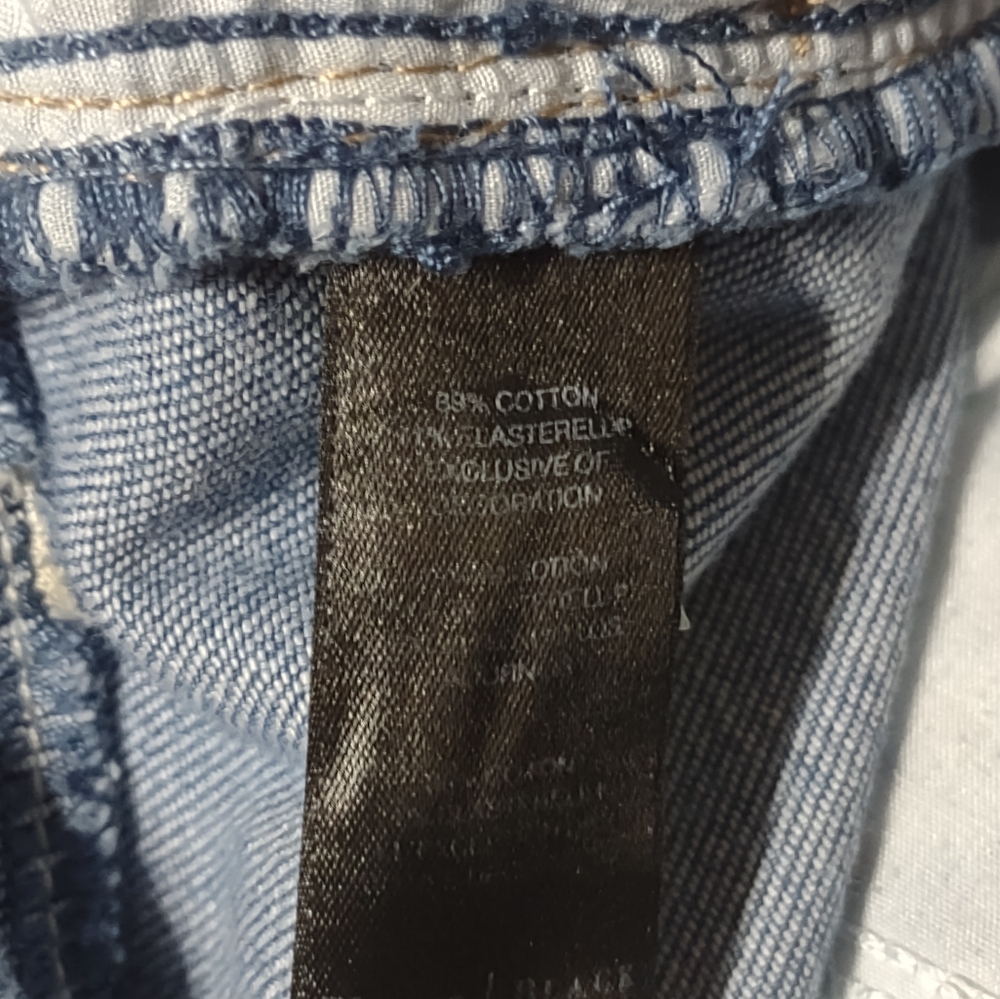 WHBM Low Rise Girlfriend Jeans Blue Jeweled Pockets Size 0R - Picture 12 of 12
